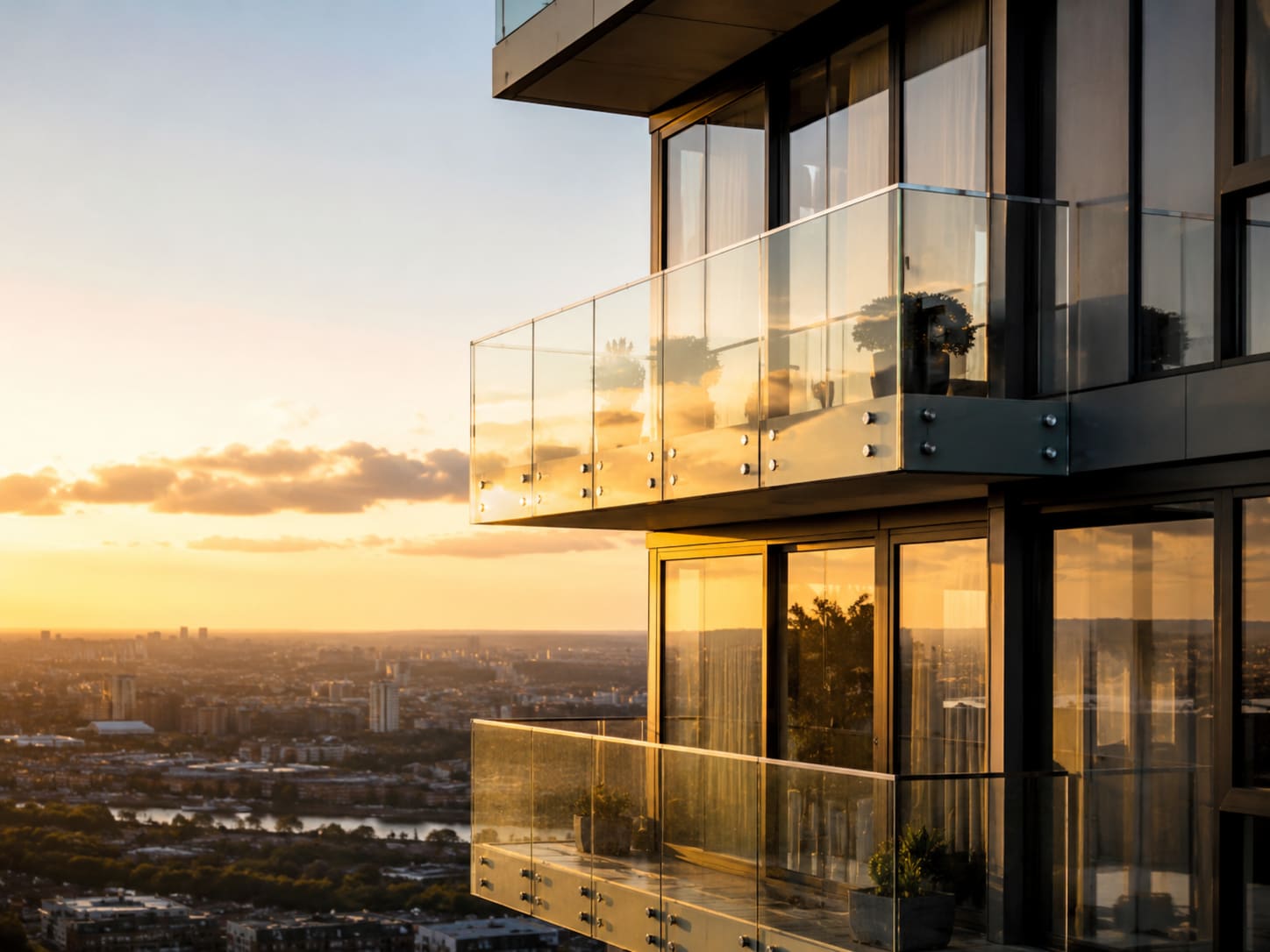 Frameless Balcony Railings - Financial District