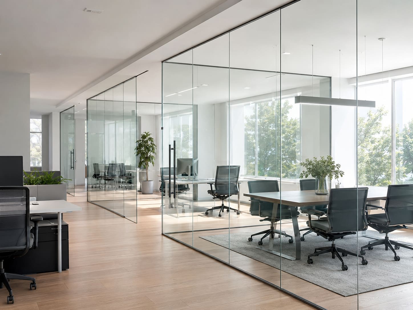 Patch-Fitting Glass Partition - Glass Partitions by Hakimi Aluminium and Glass