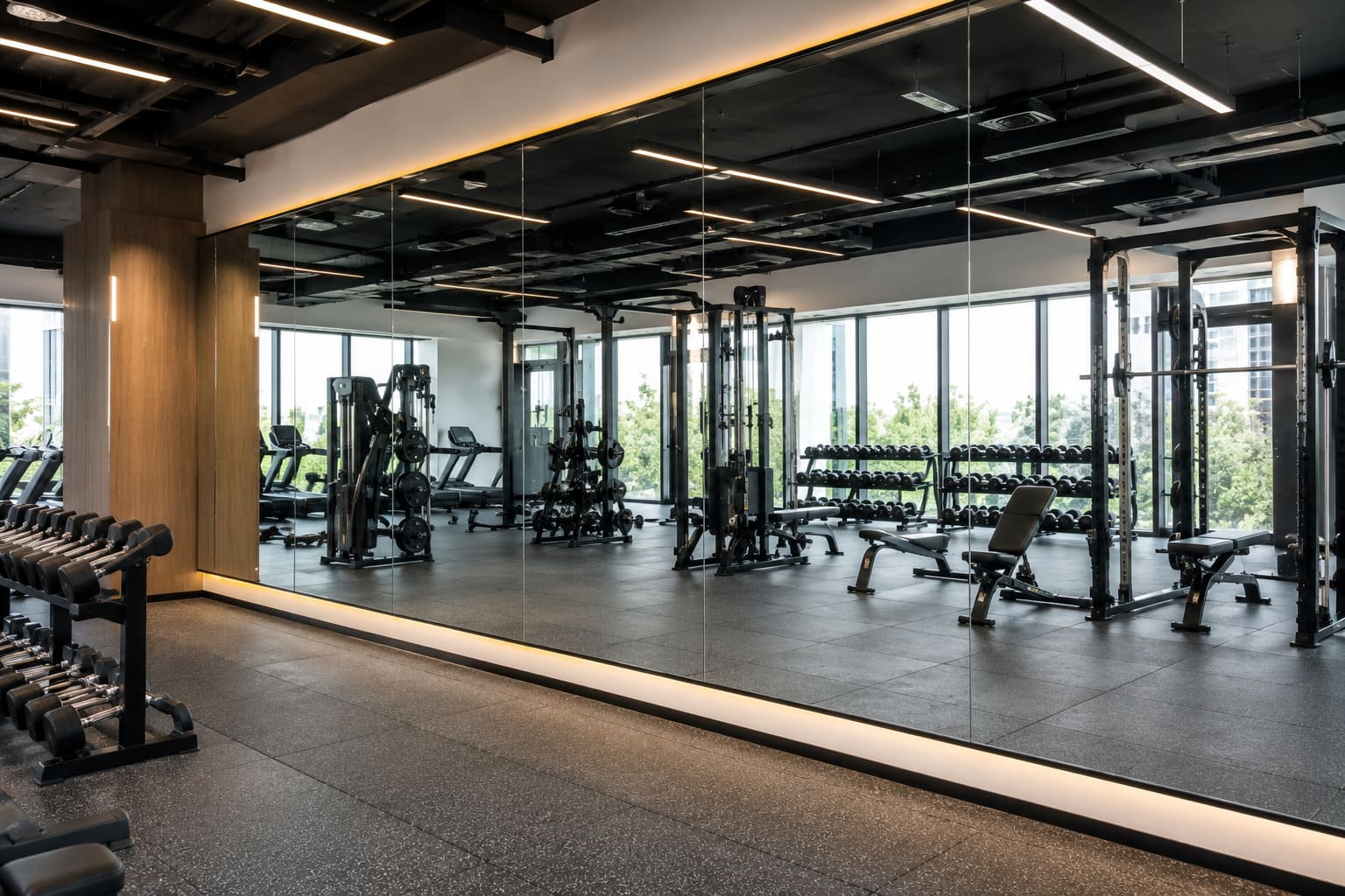 Gym Mirror Walls