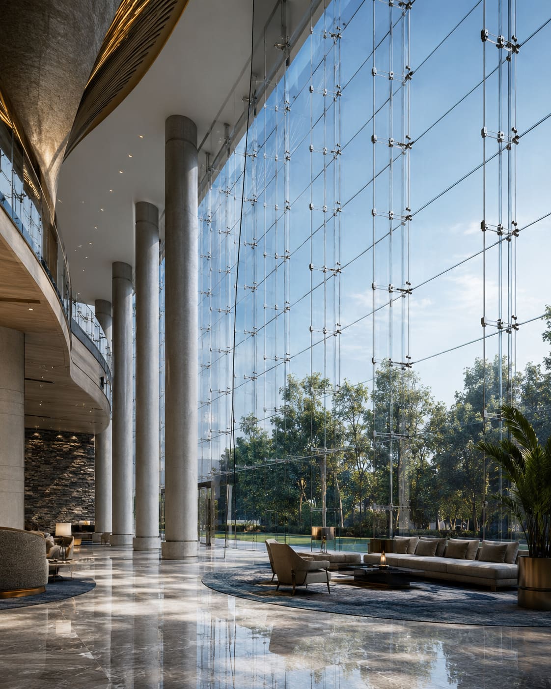 Tension Cable Facade by Hakimi Aluminium and Glass, Hyderabad