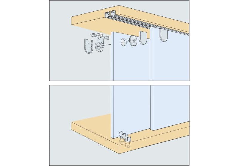 ENOX Glass Cabinet Sliding Fitting ESLD - 1201