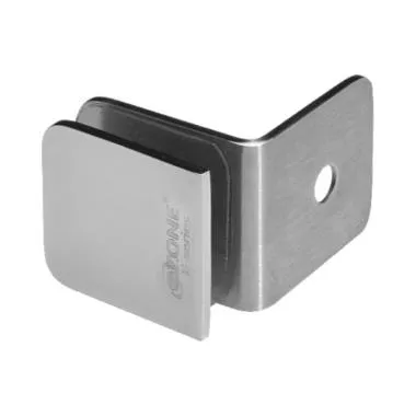 Ozone Wall-to-Glass Connector 90° | Finish: Polished Stainless Steel