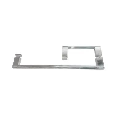Shower Door Handle with Towel Bar | FInish: Polished Stainless Steel