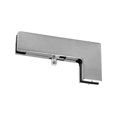 Over Panel Side Panel Connecting Patch with Pivot | Finish: Satin Stainless Steel