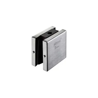 Wall-to-Glass Clamping Patch | Finish: Satin Stainless Steel