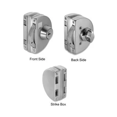Patch Locks (With Strike Box) | Finish: Satin Stainless Steel