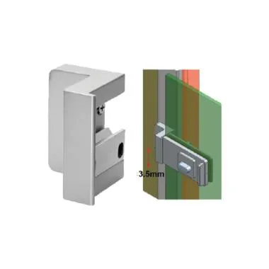 Strike Box For Offset Wall/Frame to Glass | Finish: Satin Stainless Steel