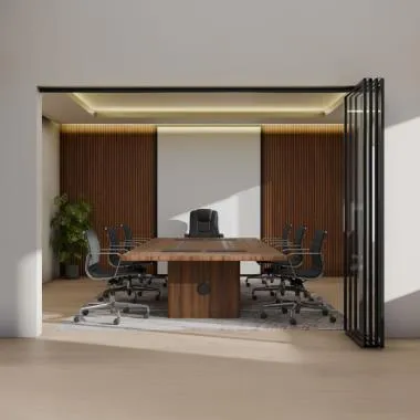 Soft-Open & Close Sliding Folding System (Offset) | Finish: Black Matte
