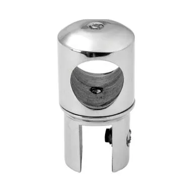 Reinforcing Rod Support from Glass Through and Through | Finish: Satin Stainless Steel