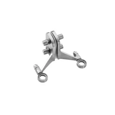 2 Arm Corner Spider Adjustable | Finish: Satin Stainless Steel
