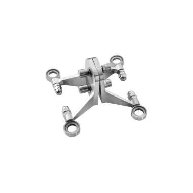 4 Arm Corner Spider Adjustable | Finish: Satin Stainless Steel