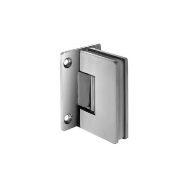 Wall-to-Glass Hinge | Finish: Polished Stainless Steel