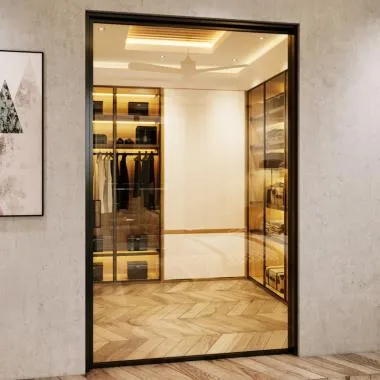 Slim Frame (4516) Pocket Sliding System | Finish: Black Matt
