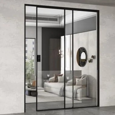 Slim Frame (4516) Single Sliding System (1+1) | Finish: Black Matt