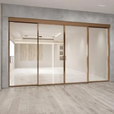 Slim Frame (4516) Synchronised Sliding System (2+2) | Finish: Black Matt