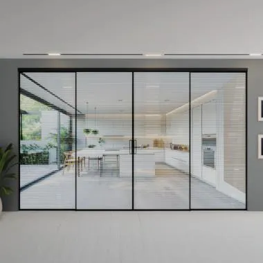 Linea Slim Frame (4507) Double Sliding System (2+2) | Finish: Black Matt