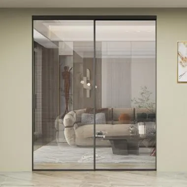 Axis Slim Frame (4507) Single Sliding System (1+1) | Finish: Black Matt