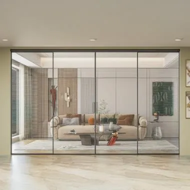 Axis Slim Frame (4507) Synchronised Sliding System (2+2) | Finish: Black Matt