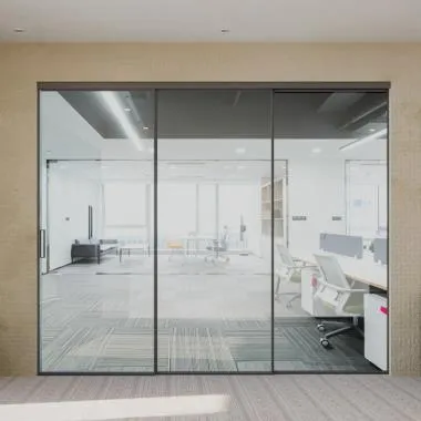 Axis Slim Frame (4507) Telescopic Sliding System (1+2) | Finish: Black Matt