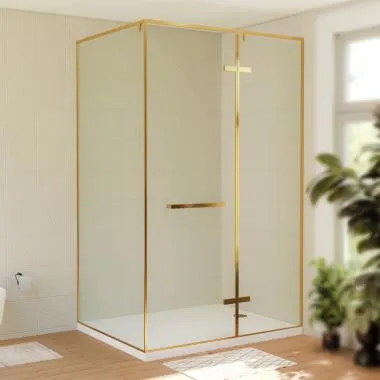 Cascade Corner 90° Shower Enclosure | Finish: Gun Grey