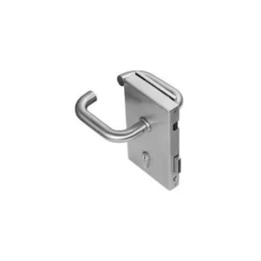 Vertical Glass Door Lock OZ-MGL-33S Series | Finish: Satin Stainless Steel