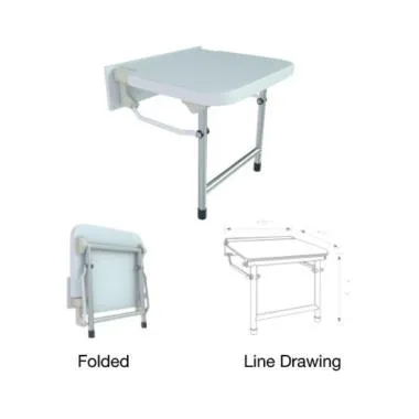Wall Mount Folding Up Chair | Finish: White