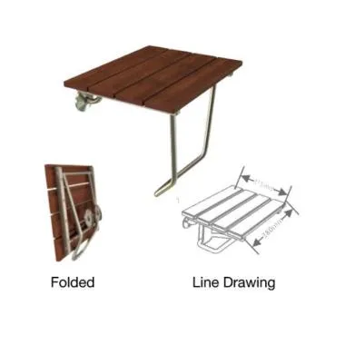 Wall Mount Folding Up Chair | Finish: Wood