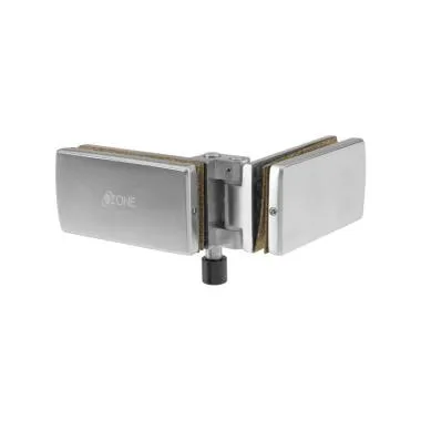 Glass to Glass Connecting Hinge with Guide Locator | Finish: Satin Stainless Steel