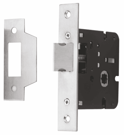 Heavy-duty TML latch bolt for secure locking of steel or wooden doors, providing durability and smooth operation.