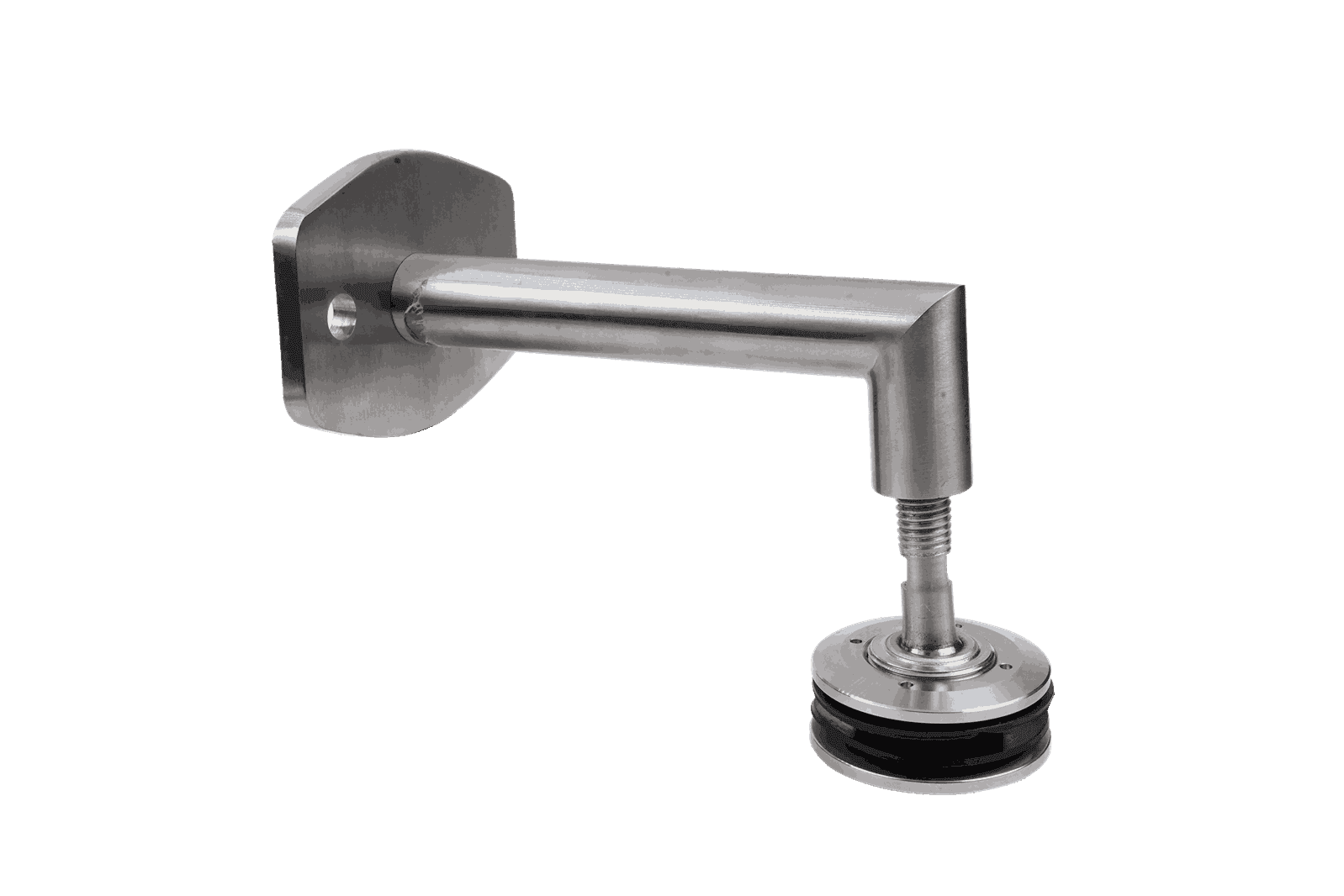 The TCF-01 Wall to Glass Connector is a sleek and durable hardware solution designed for securely attaching glass panels to walls, providing stability and an elegant finish