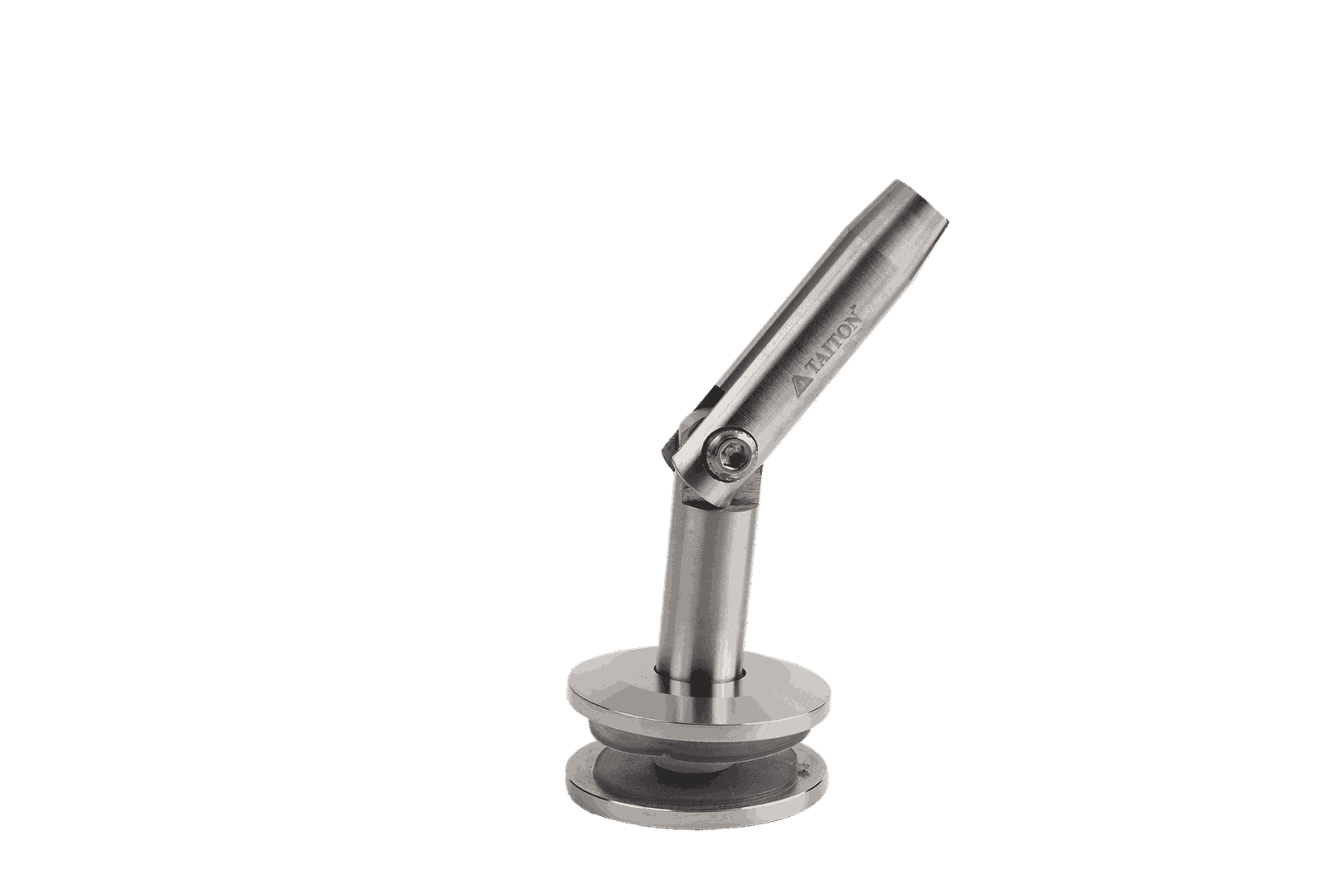 The TCF-02-S glass fitting is designed for securely attaching 12mm TCF rods, providing a sleek and modern solution for glass panel installations