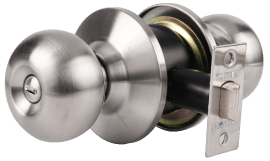 The TCKL-22 is a versatile knob lock featuring a push-button mechanism and a coin release for convenient access and enhanced security