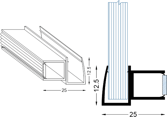 The TPS-SL-BR-22 slide door middle seal is designed to provide a durable and effective barrier, enhancing insulation and reducing noise in sliding door applications.