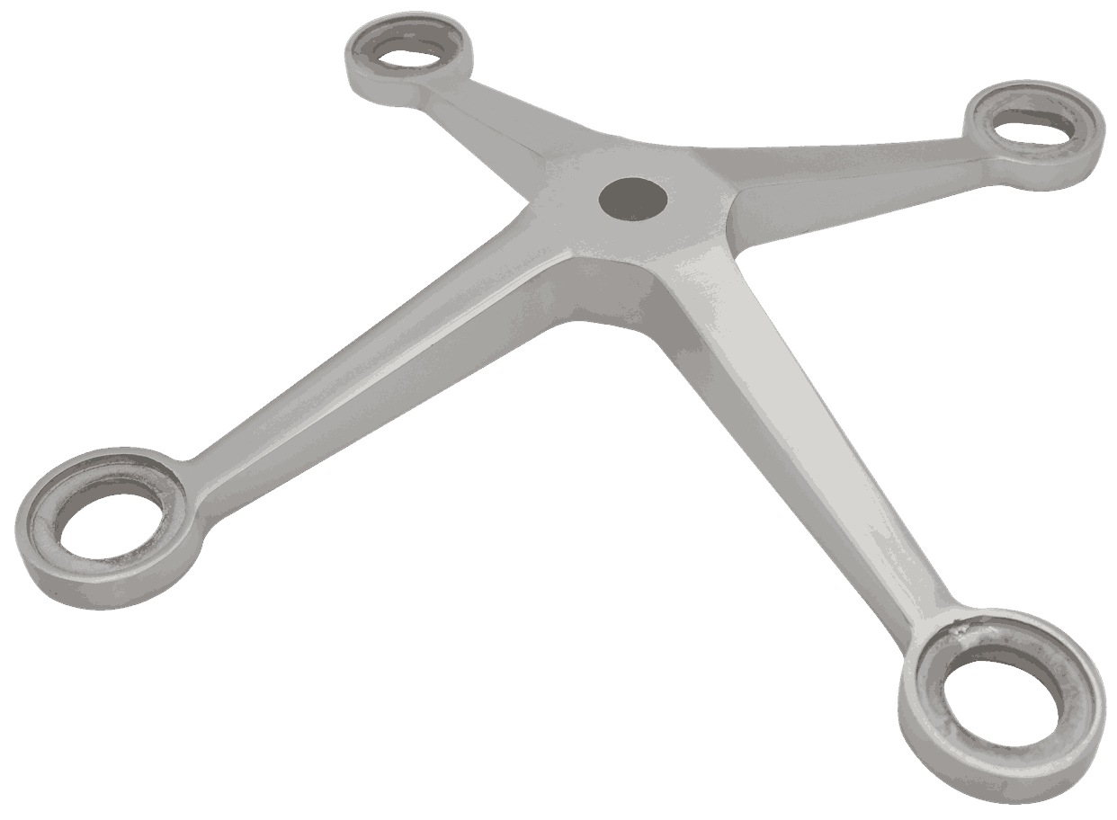 The TSP-B-204 Four Way Spider without fin is a versatile connector designed for efficient distribution of torque in various mechanical applications.